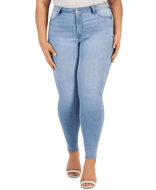 Celebrity Pink Plus Size Light Wash Skinny Jeans - 18W - Denim - Image 2