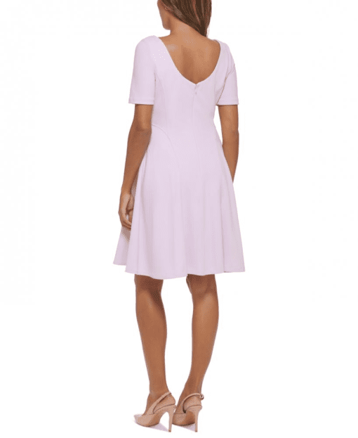 Calvin Klein Womens Boat Neck Seamed A-Lin Cherry Blossom 16 - Image 2