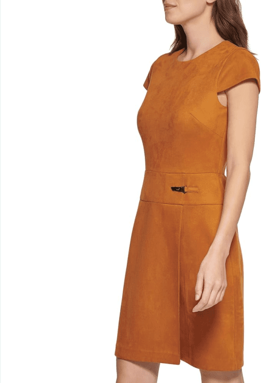 DKNY Roasted Pecan Faux Suede Dress Size 16 - Women's Dresses - Image 4