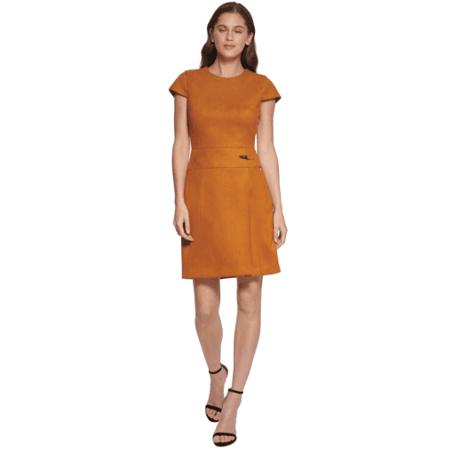 DKNY Roasted Pecan Faux Suede Dress Size 16 - Women's Dresses - Image 2