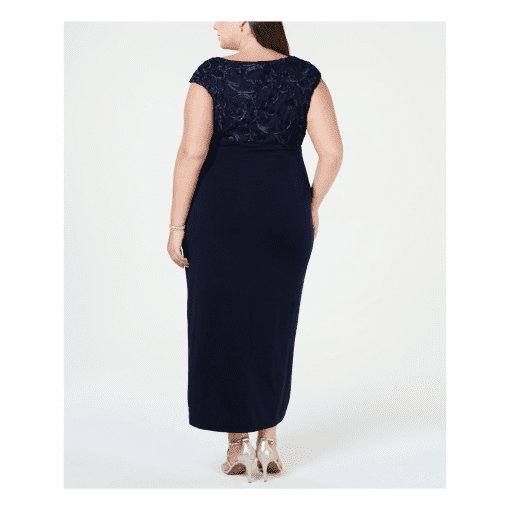 Connected Plus Size Soutache Faux-Wrap D Navy 14W - Image 3