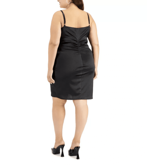 Emerald Sundae Trendy Plus Size Gathered Body Black 14W - Image 2