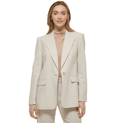 Calvin Klein Linen Pant Suit - Biscotti - Size 14 - Women's Suit - Image 3