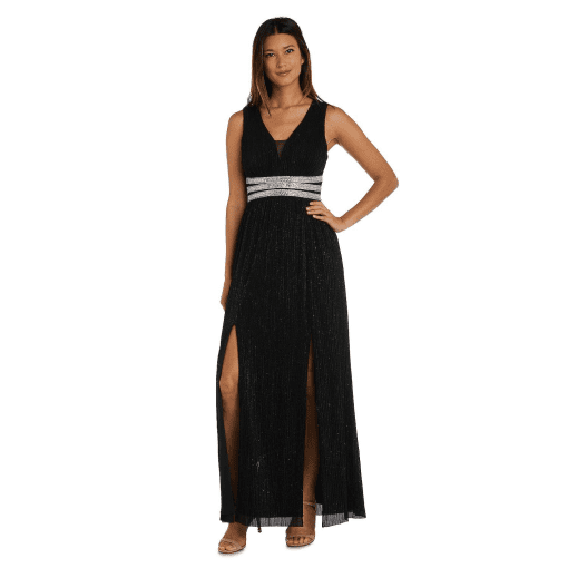 R M Richards Black Maxi Dress Size 14 - Formal Gown - Image 4