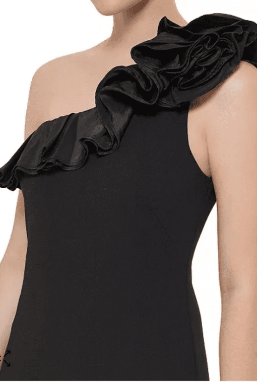 Jessica Howard Womens Rosette One-Shoulder G Black 14 - Image 3