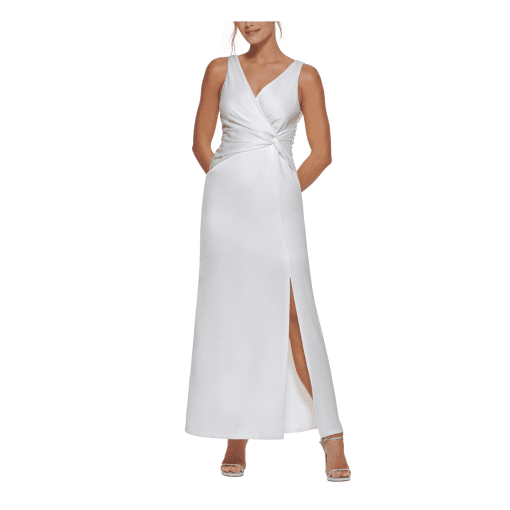 DKNY Knotted Front Gown Ivory 14 - Image 2