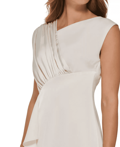 DKNY Petite Gathered Asymmetrical-N Buttercream 12P - Image 5