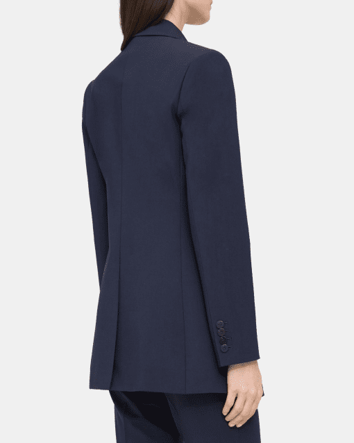 Tommy Hilfiger Womens Long Single-Button Bla Midnight 12 - Image 4