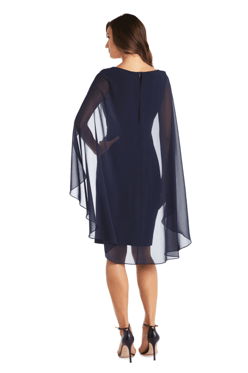 R M Richards Black Cape Dress Size 12 - Cocktail Dress - Image 2