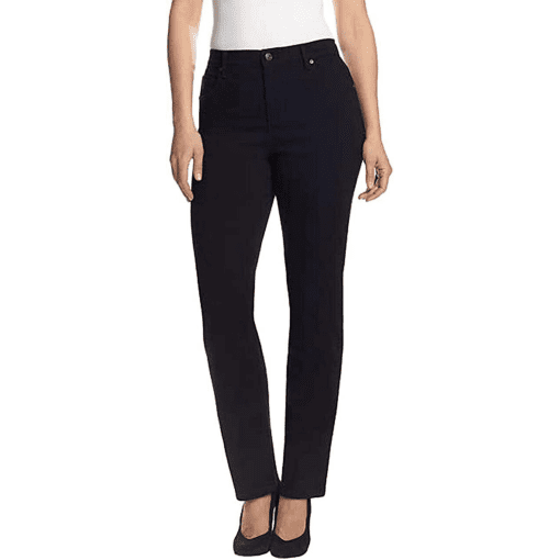 Gloria Vanderbilt Petite Amanda Straight-Leg Jea Black 10PS - Image 2