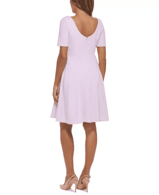 Calvin Klein Womens Boat Neck Seamed A-Lin Cherry Blossom 10 - Image 2