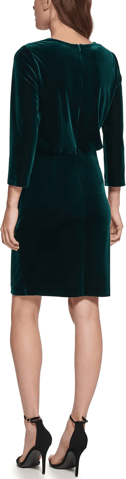 DKNY Womens Velvet Blouson 34-Sle Hunter Green 10 - Image 2