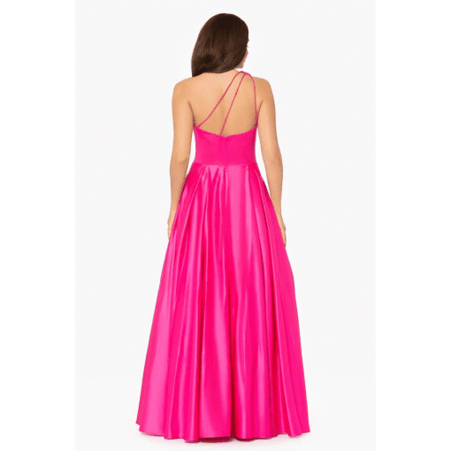 Blondie Nites Juniors Lamour One-Shoulder B Hot Pink 1 - Image 2