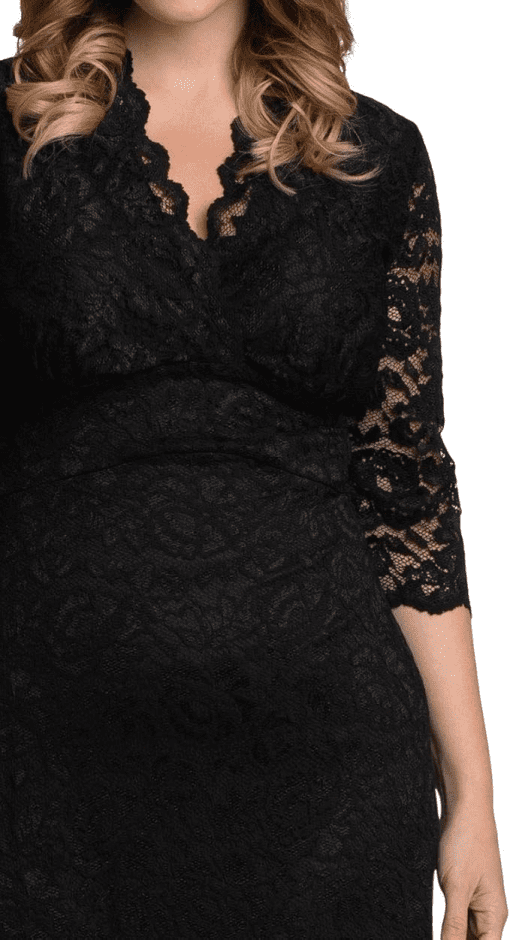 Kiyonna Plus Size Black Lace Dress - Formal Wear - 1X - Image 3