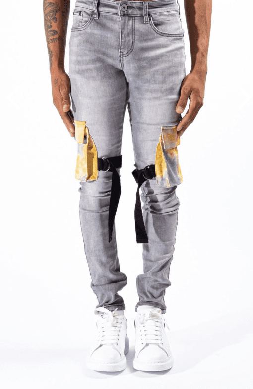 SERENADE (GREY/YELLOW CARGO JEAN ) Men's 38 - Image 2