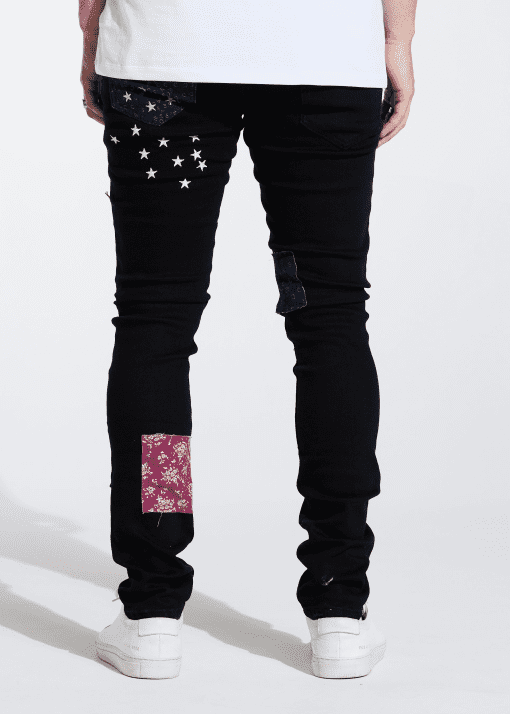 Embellish Gerard Multi Patch JeansMen Black 32 - Image 3