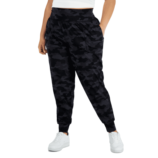 ID Ideology Women's Printed Jogger Pants Black Size M - Image 2