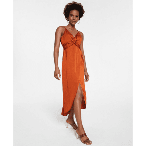 Bar III Women's Twist-Front A-Line Dress S - Image 2