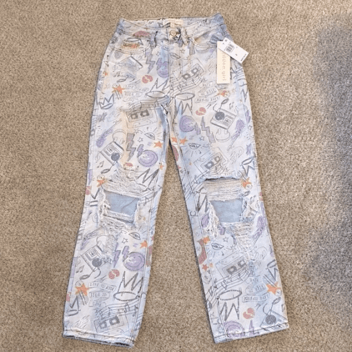 Madden Girl Graphic Graffiti Jeans 30 - Image 2