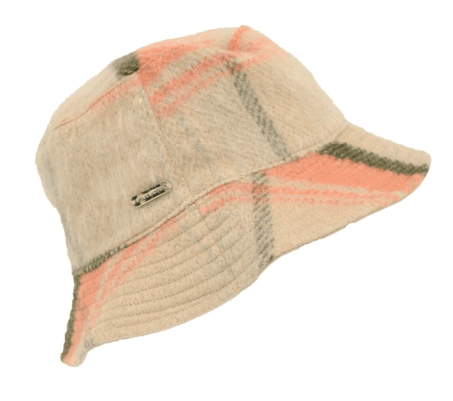 Steve Madden Peach Plaid Bucket Hat - One Size - Women's Hats - Image 2