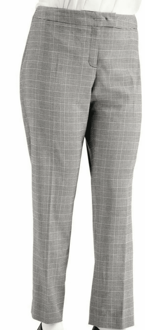 Anne Klein Pants Size 24W Plus Mid-Rise Black Houndstooth Plaid - Image 2