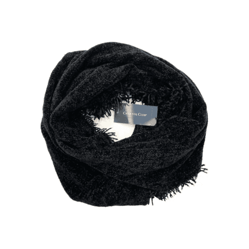 CHARTER CLUB Womens Black Woven Chenille Fringed Infinity Scarf one size - Image 2