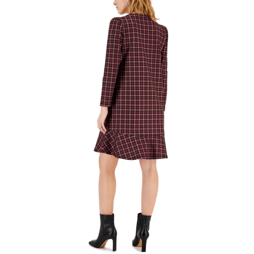 Anne Klein Womens Knit Houndstooth Shift Dress XL - Image 3