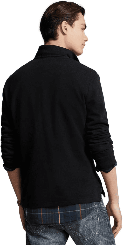 Polo Ralph Lauren Black Quarter-Zip Pullover - Big & Tall Men's Sweater - Image 3