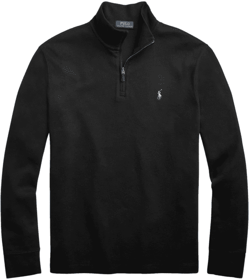 Polo Ralph Lauren Black Quarter-Zip Pullover - Big & Tall Men's Sweater - Image 2