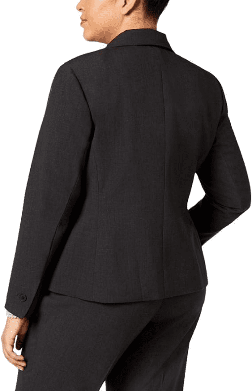 Anne Klein Womens Gray Single Button Wear to Work Jacket Size 20W - Image 3