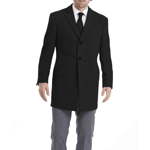 Calvin Klein Men's Prosper Wool-Blend X-Fit Overcoat, Black
48R - Image 2