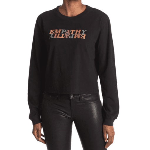 ABOUND Black Empathy Graphic Long Sleeve Top - XS - Women's Tee - Image 2