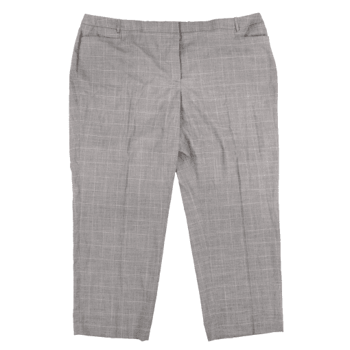 Calvin Klein Gray Plaid Women's Pants 24W - Dress Trousers - Image 2