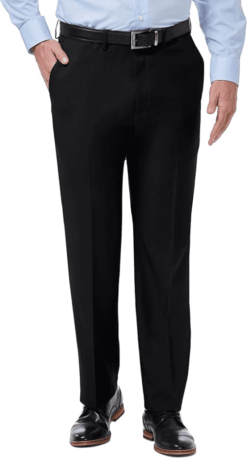 Haggar Mens Premium Comfort Classic Fit Flat Front Dress Pants - Regular and Big and Tall Sizes 43w x 34 L - Image 2