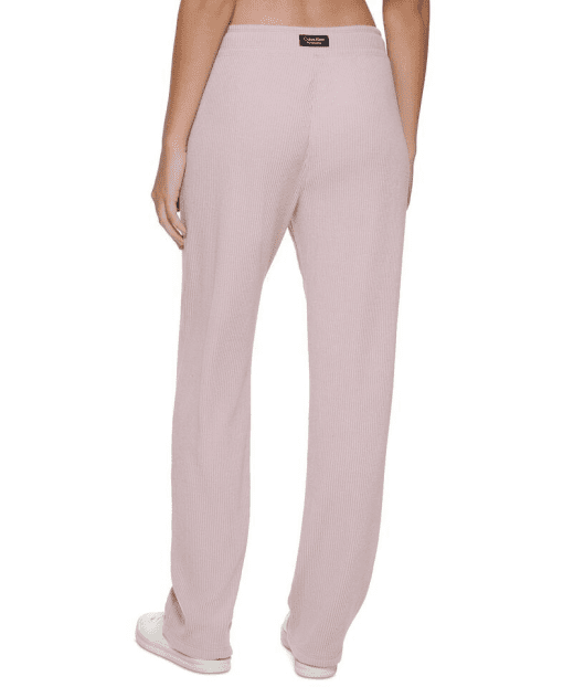 Calvin Klein Pink Ribbed Lounge Pants - Women's XL - Sweatpants - Image 2