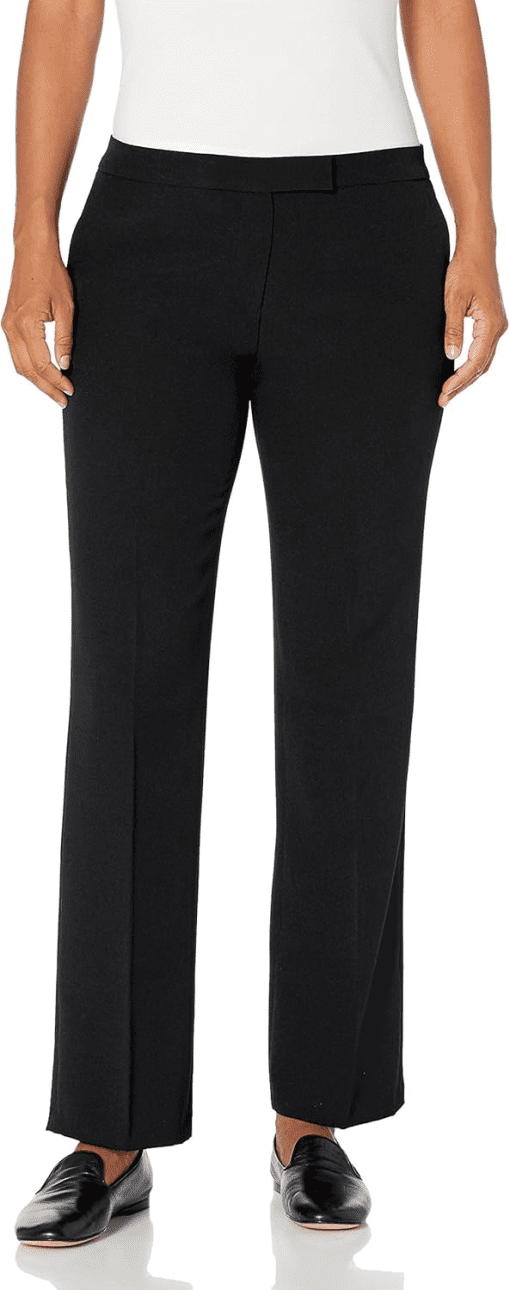 Kasper Womens Black Straight Leg Wear to Work Pants SIZE Size 18 - Image 2