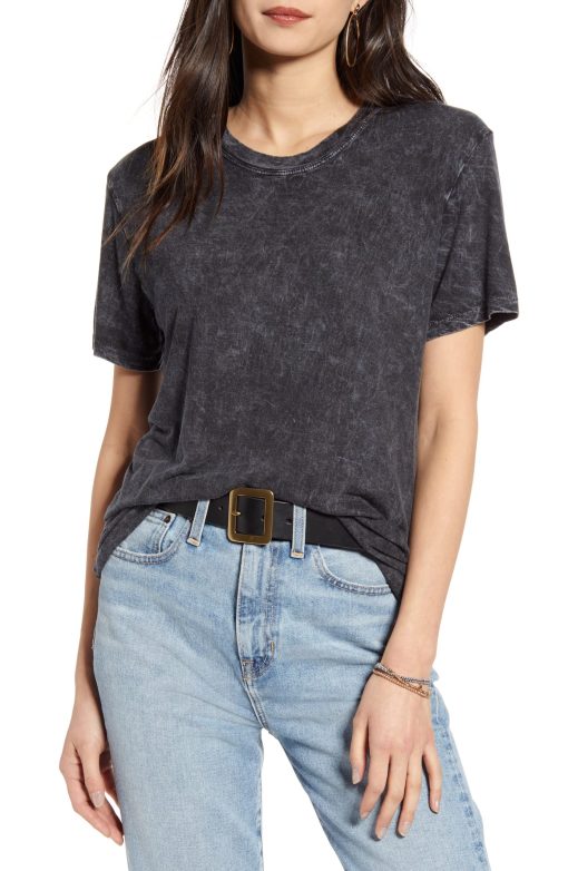 Treasure & Bond Mineral Wash Tee, Size XS Black