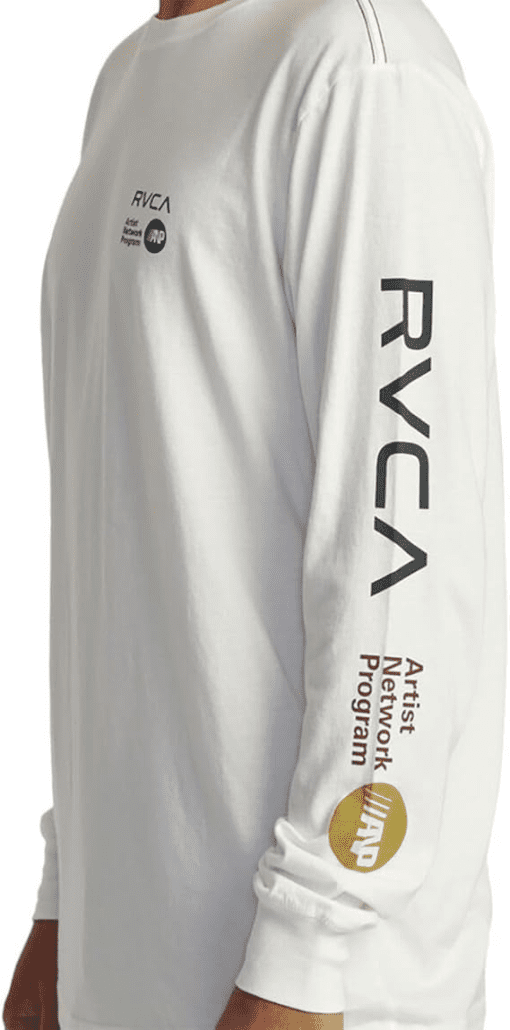 Men's Rvca Anp Long Sleeve Tee, Size Large - Ivory L - Image 4