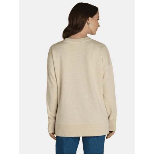 Abound Oversized Dropped Shoulder Sweatshirt Beige Oatmeal Light Heather M - Image 2