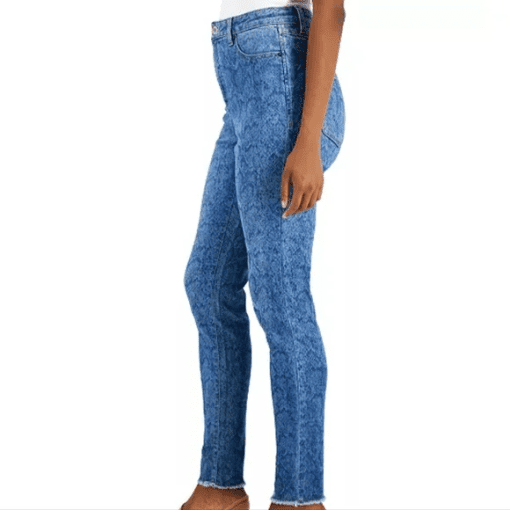 INC Snakeskin Print Skinny Jeans - Blue Wash - Women's Pants - Image 4