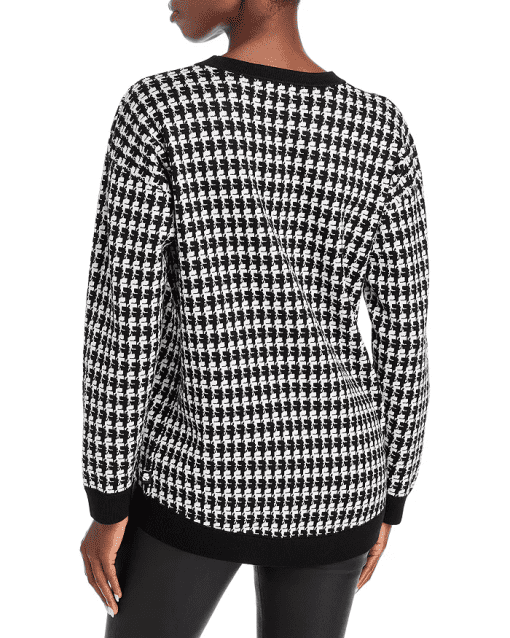 Karl Lagerfeld Paris Houndstooth Print Sweater S - Image 2