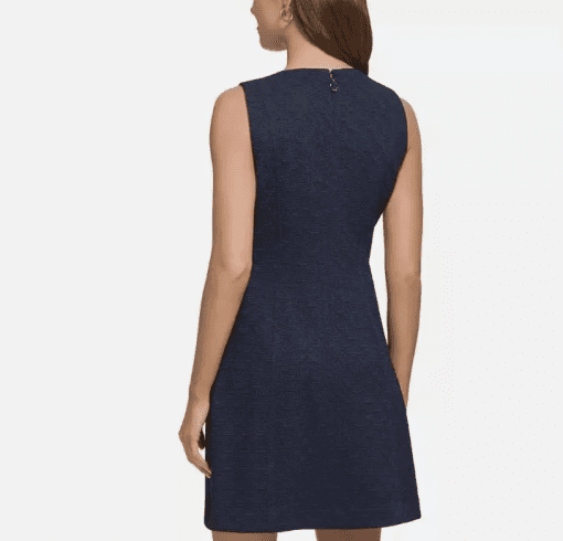 Tommy Hilfiger Women's Basketweave Sheath Dress - Sky Captain 16 - Image 2