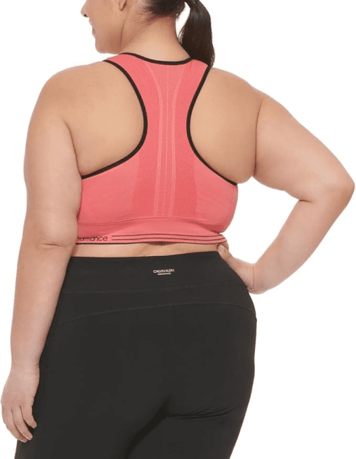 Calvin Klein Pink Plus Size Sports Bra - Medium Impact Workout Top - Image 2