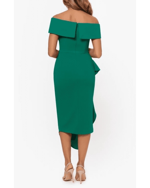 Betsy Adam Green Cocktail Dress Size 14 - Party Dress - Image 2