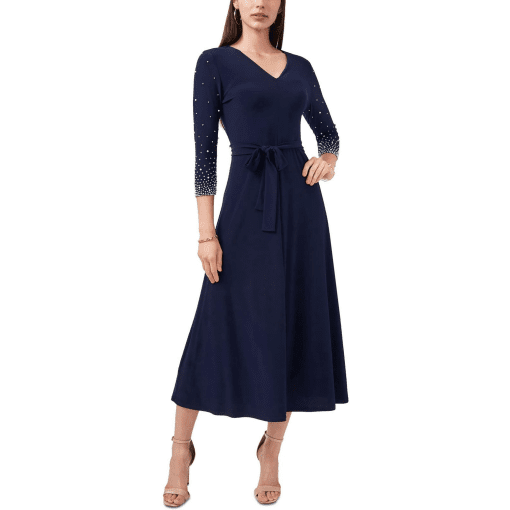 MSK Navy Beaded Midi Dress - XL - Cocktail Dress - Image 2