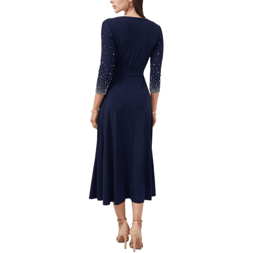 MSK Navy Beaded Midi Dress - XL - Cocktail Dress - Image 3