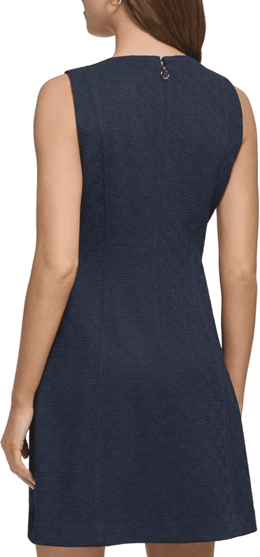 Tommy Hilfiger Women's Basketweave Sheath Dress - Sky Captain 12 - Image 2