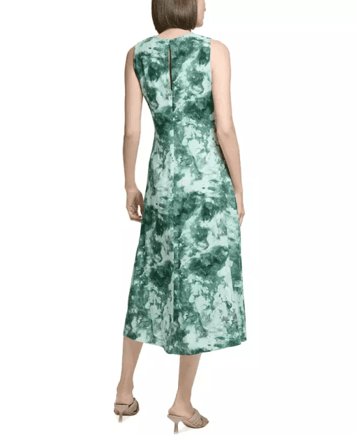 Calvin Klein Womens Cut-Out Tie-Dye MIDI Dress 6 - Image 2