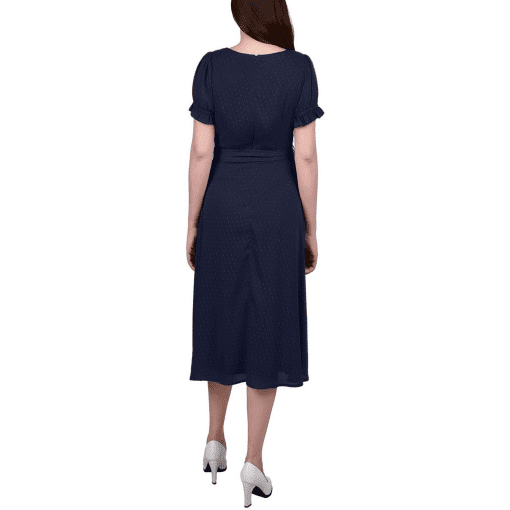 NY Collection Women's Petites Layered Casual MIDI Dress PM - Image 2