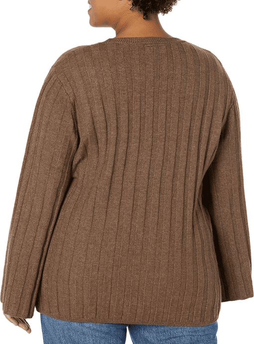 City Chic Women's Plus KNit Ribbed Trim Pullover Sweater 18 - Image 2